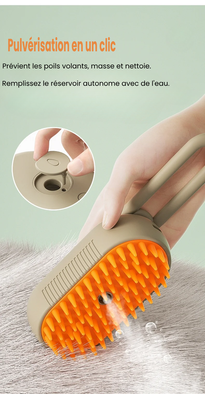 🐱🧶 BROSSE À VAPEUR POUR CHAT ET CHIEN