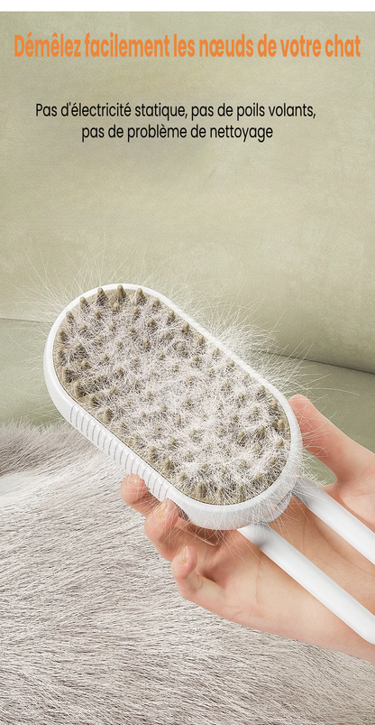 🐱🧶 BROSSE À VAPEUR POUR CHAT ET CHIEN